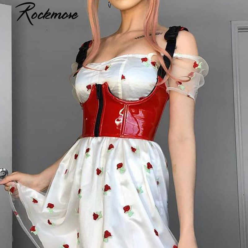 Regata Slim de Couro PU com Tiras Feminina
