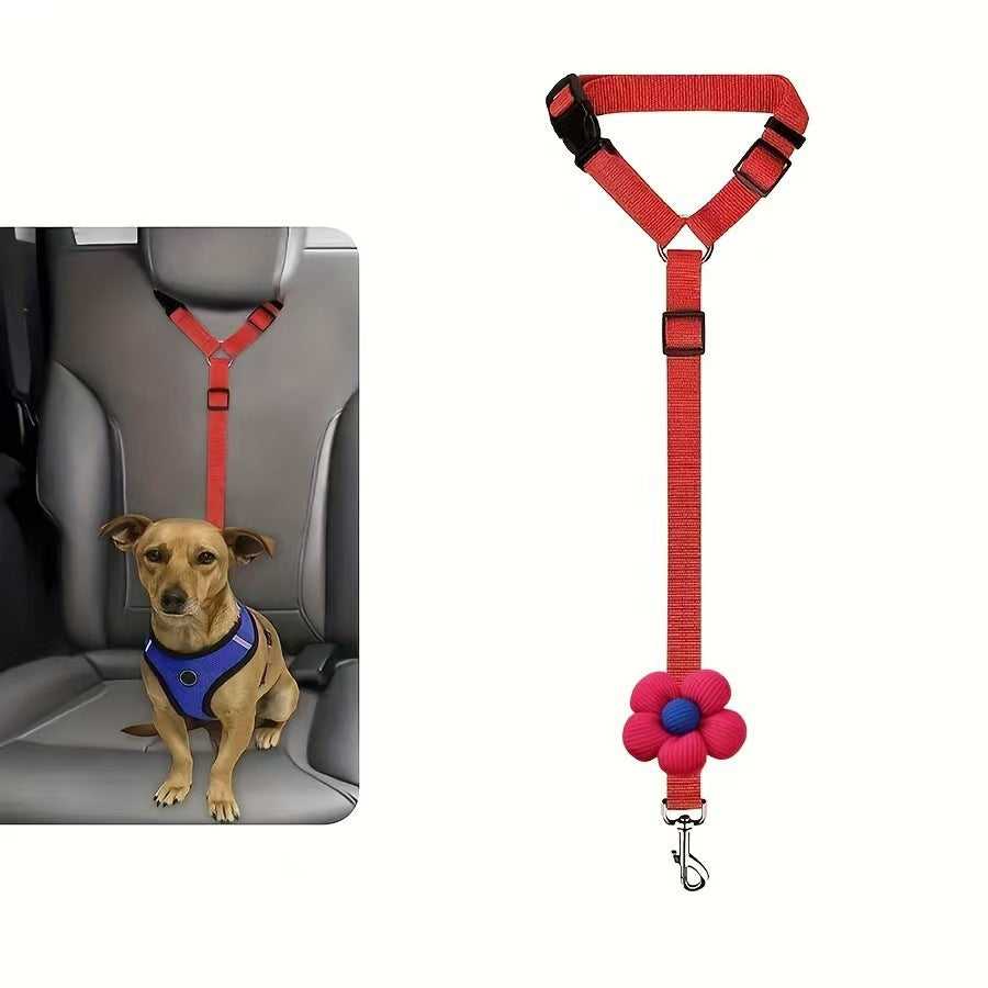 Guia Elástica Refletiva com Argola para Cães no Carro