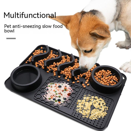 Tapete de Lamber e Cheirar de Silicone Multifuncional para Cães