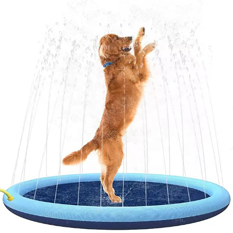 Esguicho para Cães e Tapete de Natação Antiderrapante - Piscina de Brincar