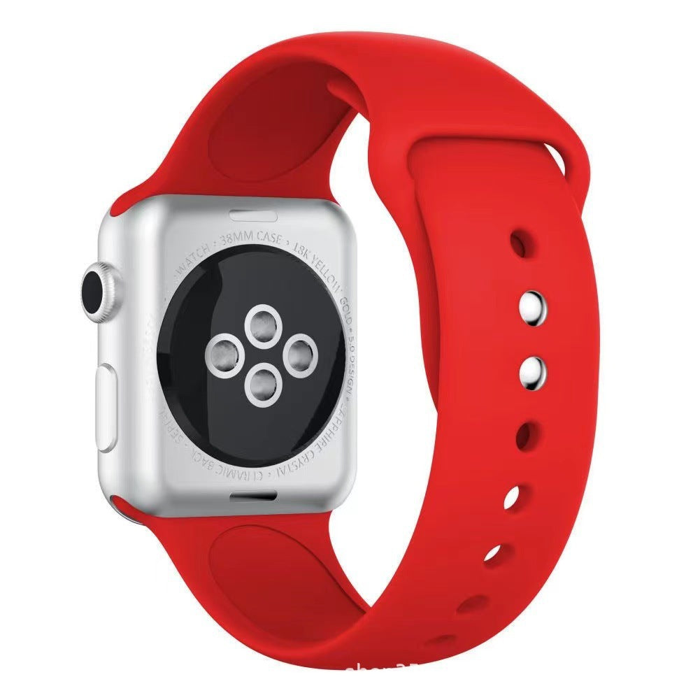 Pulseira de Silicone Cor Lisa para Relógio Inteligente com Fecho Duplo