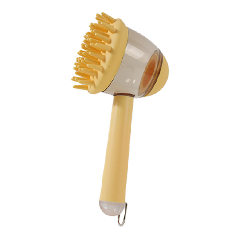 Escova de Banho 3 em 1 para Cães e Gatos - Massagem, Remoção de Pelos e Espuma