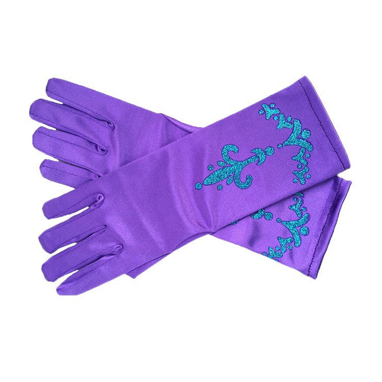 Luvas Infantis de Cetim Estampadas Simples