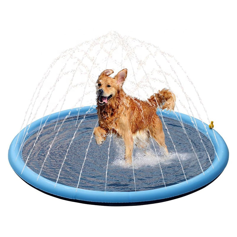 Esguicho para Cães e Tapete de Natação Antiderrapante - Piscina de Brincar