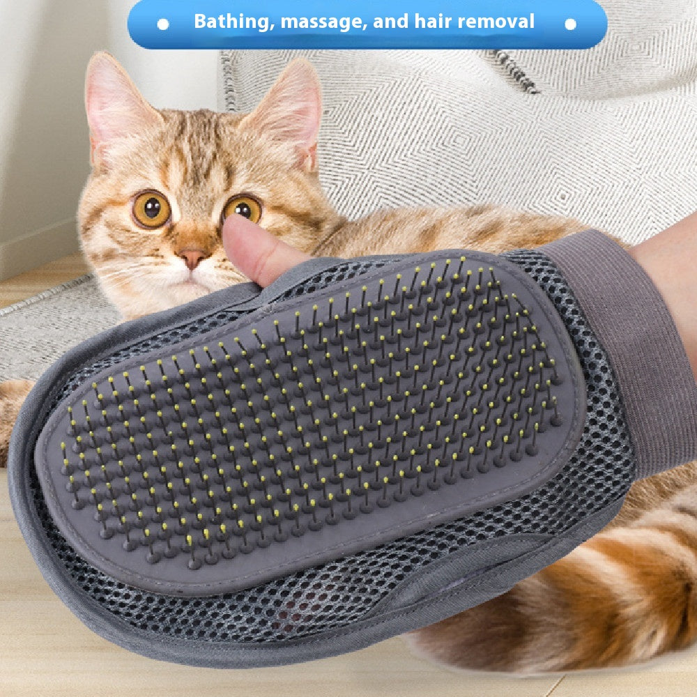 Luva de Banho Massageadora Removedora de Pelos para Pets