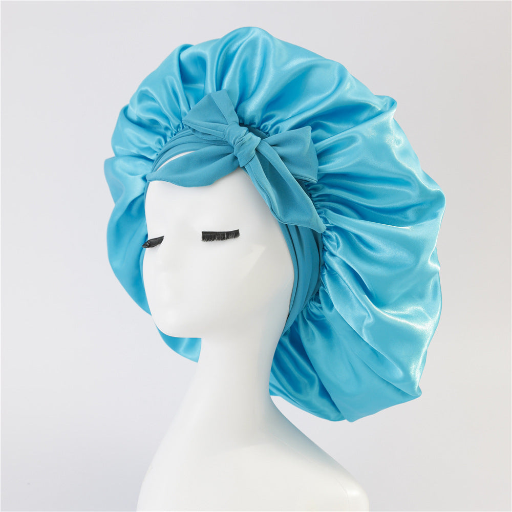 Gorro Redondo com Fita de Cetim e Laço