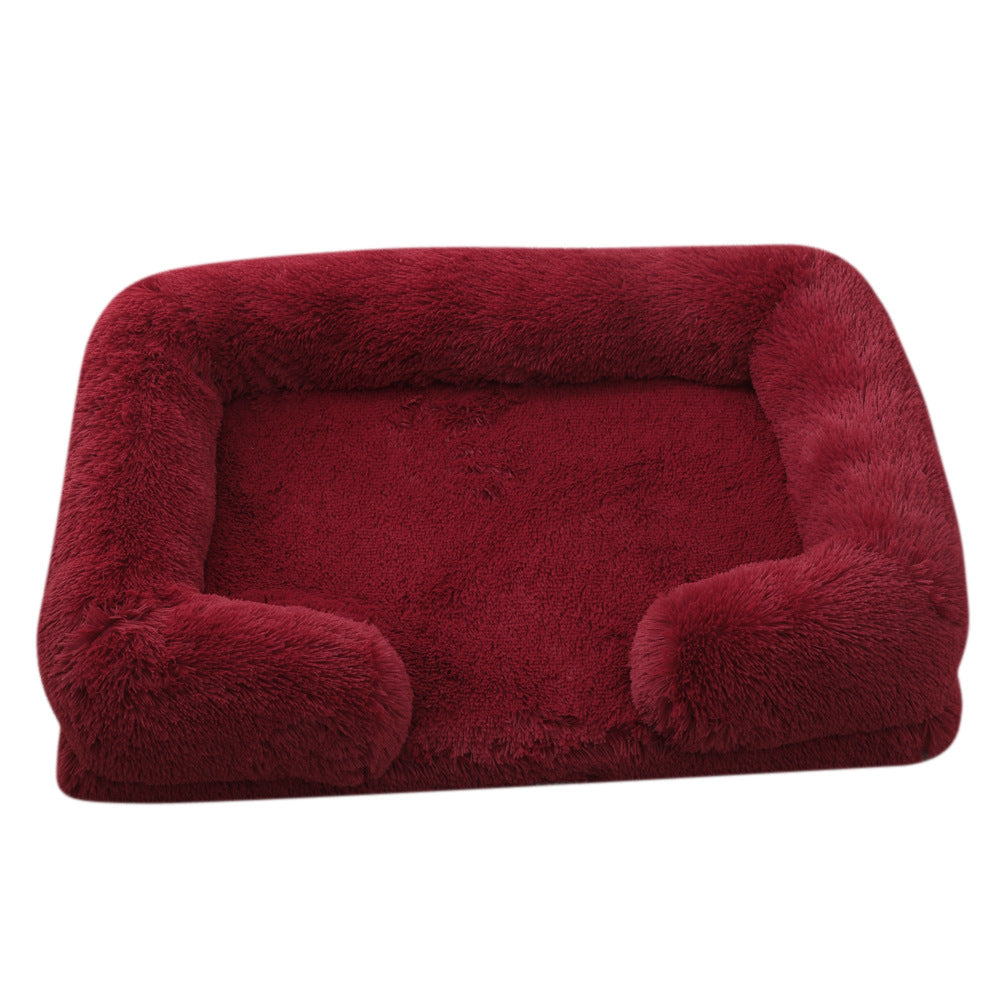 Caminha Redonda de Pelúcia para Cães - Inverno