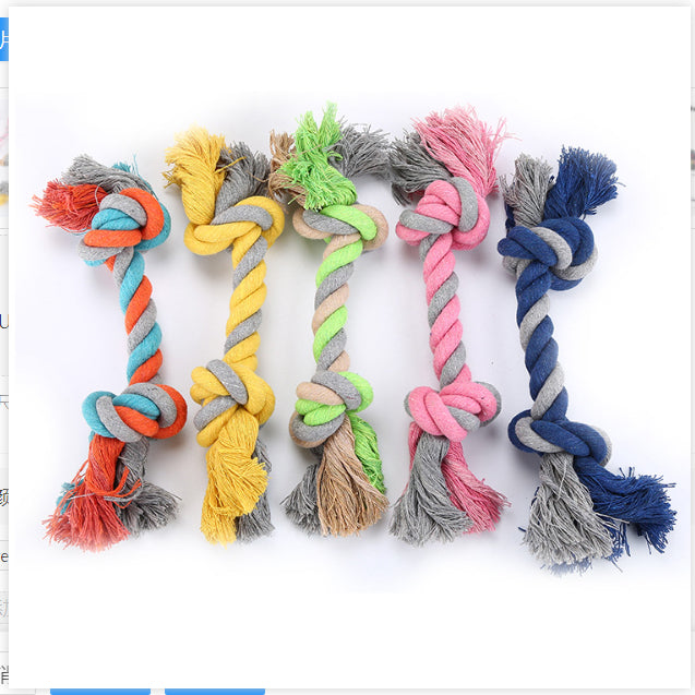 Brinquedo de Corda de Algodão Resistente a Mordidas para Filhotes