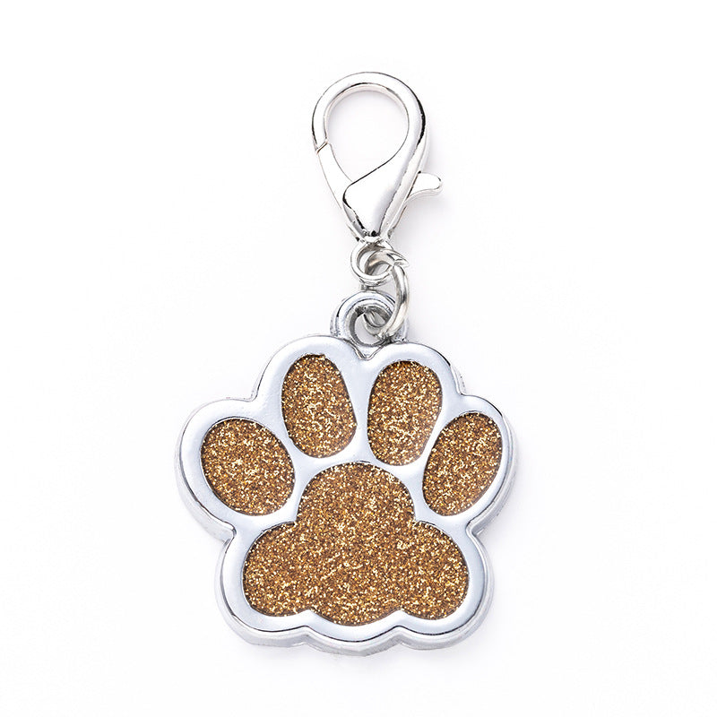 Plaquinha de Identificação de Liga de Zinco com Patinha para Cães