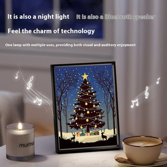 Caixa de Som Luminosa Árvore de Natal