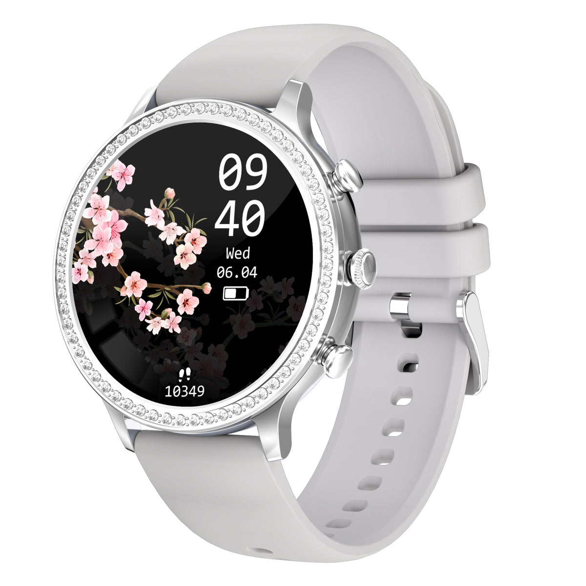 Relógio Inteligente Feminino de Silicone com Chamadas Bluetooth