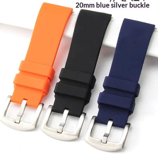 Pulseira de Borracha para Relógio Inteligente de 20, 22 e 24 mm, Liberação Rápida