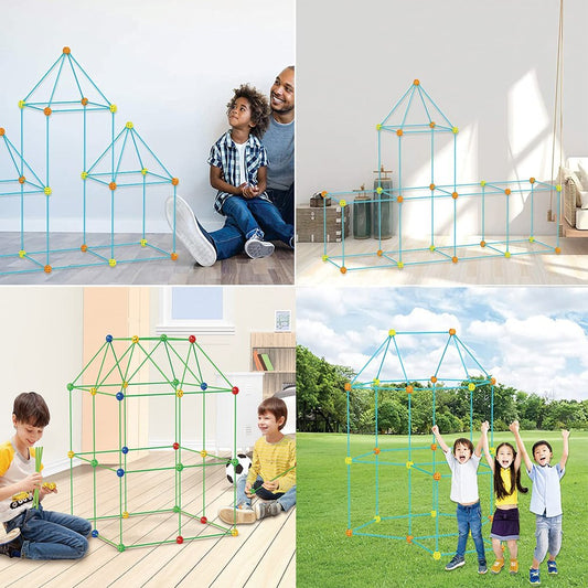 Brinquedo de Blocos de Montar com Miçangas e Tenda, Moda Infantil DIY