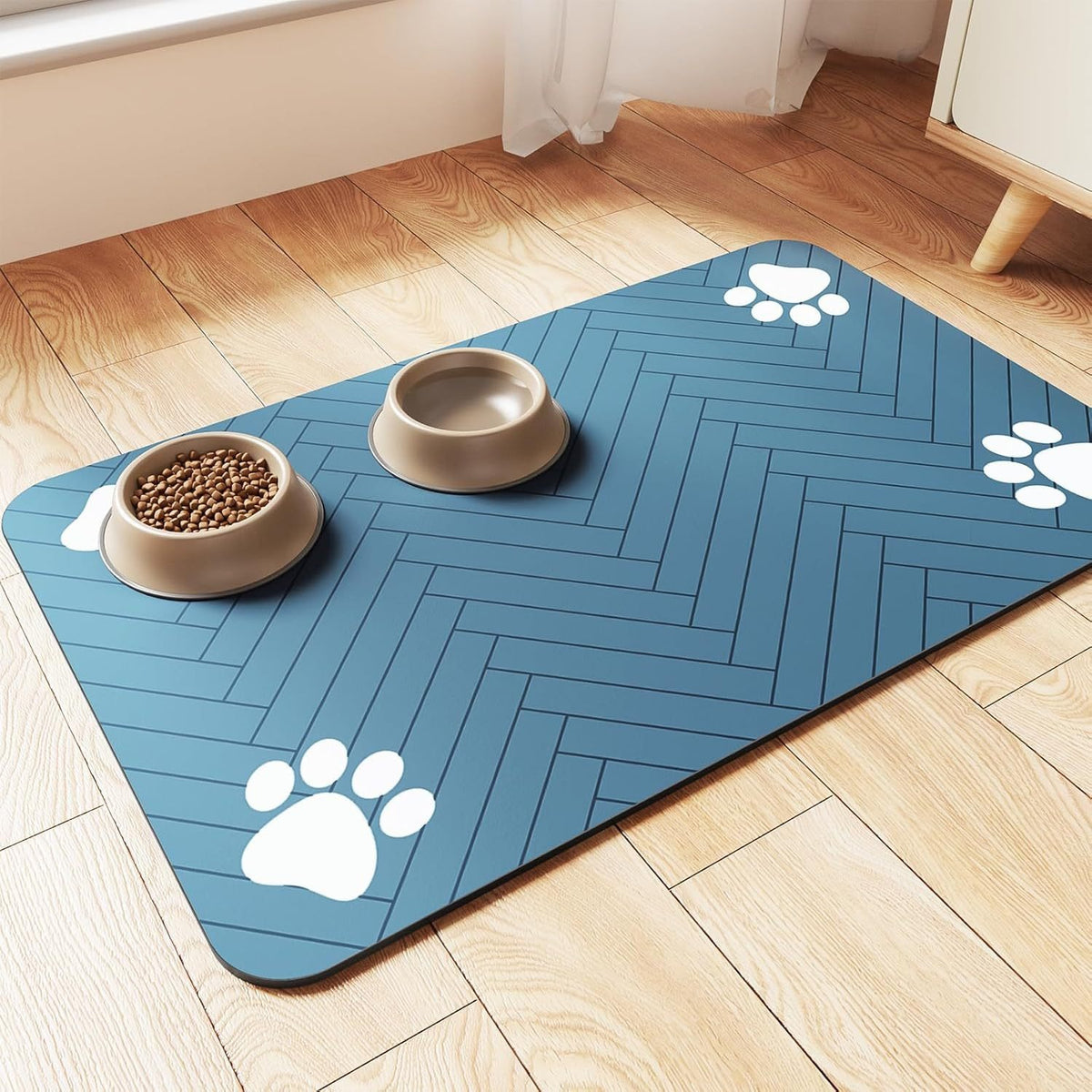 Tapete de Terra Diatomácea Absorvente de Secagem Rápida para Tigelas de Pets