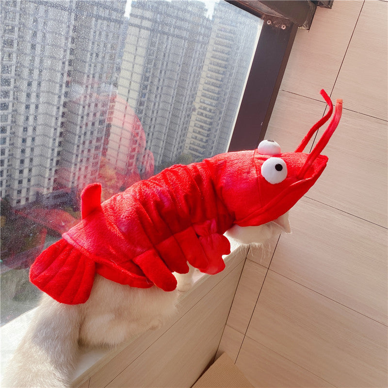 Roupa de Lagosta de Halloween e Natal para Gatos