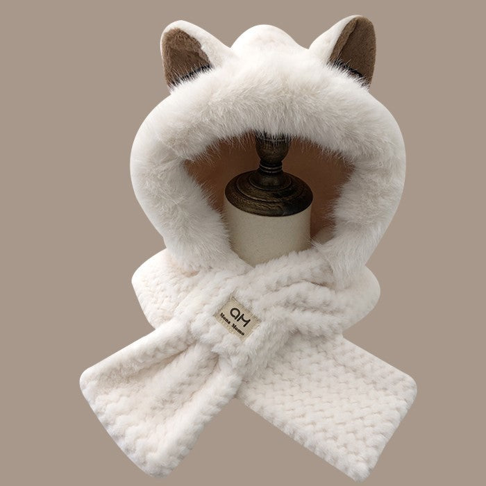 Gorro Felpudo com Orelhas de Raposa - Outono e Inverno