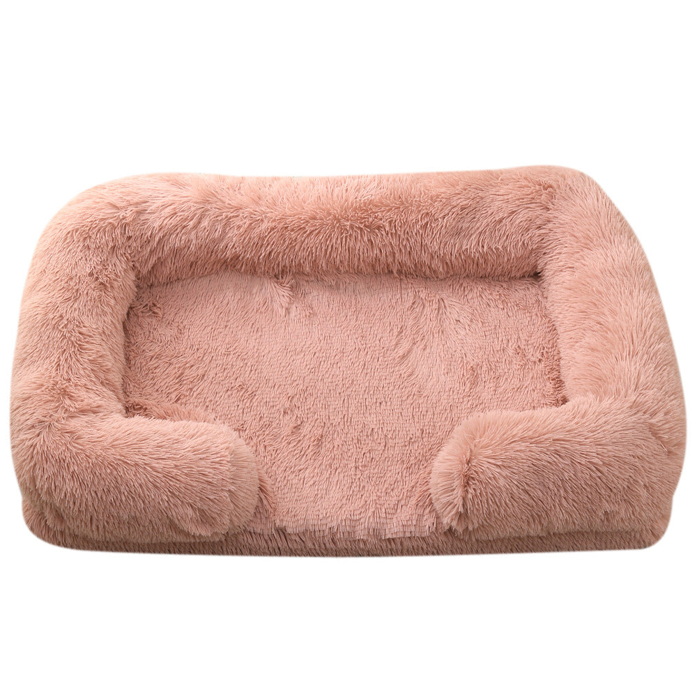 Caminha Redonda de Pelúcia para Cães - Inverno