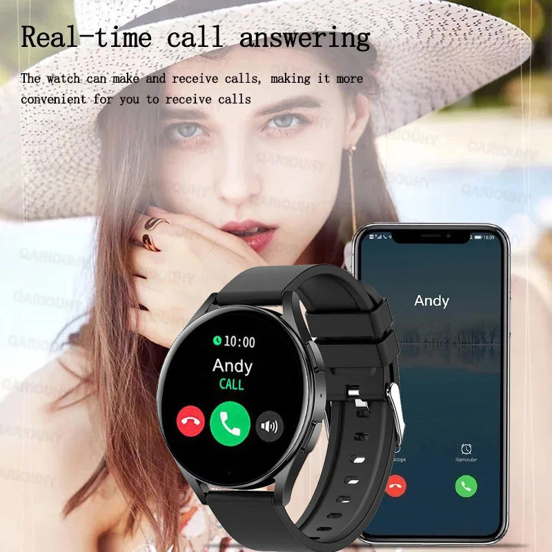Relógio Inteligente Esportivo Feminino com Bluetooth, Frequência Cardíaca e Chamadas