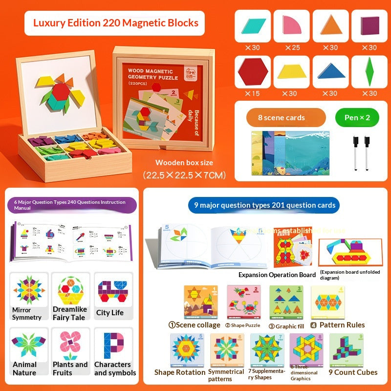 Tangram Educativo Infantil de Blocos de Montar