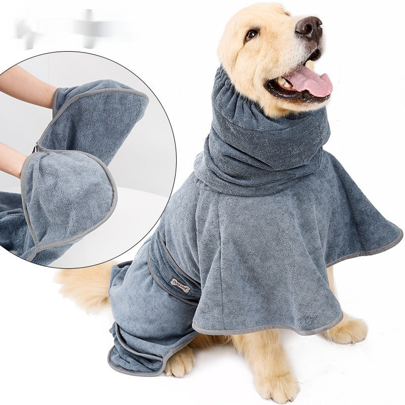 Toalha de Banho de Algodão Super Absorvente de Secagem Rápida para Pets