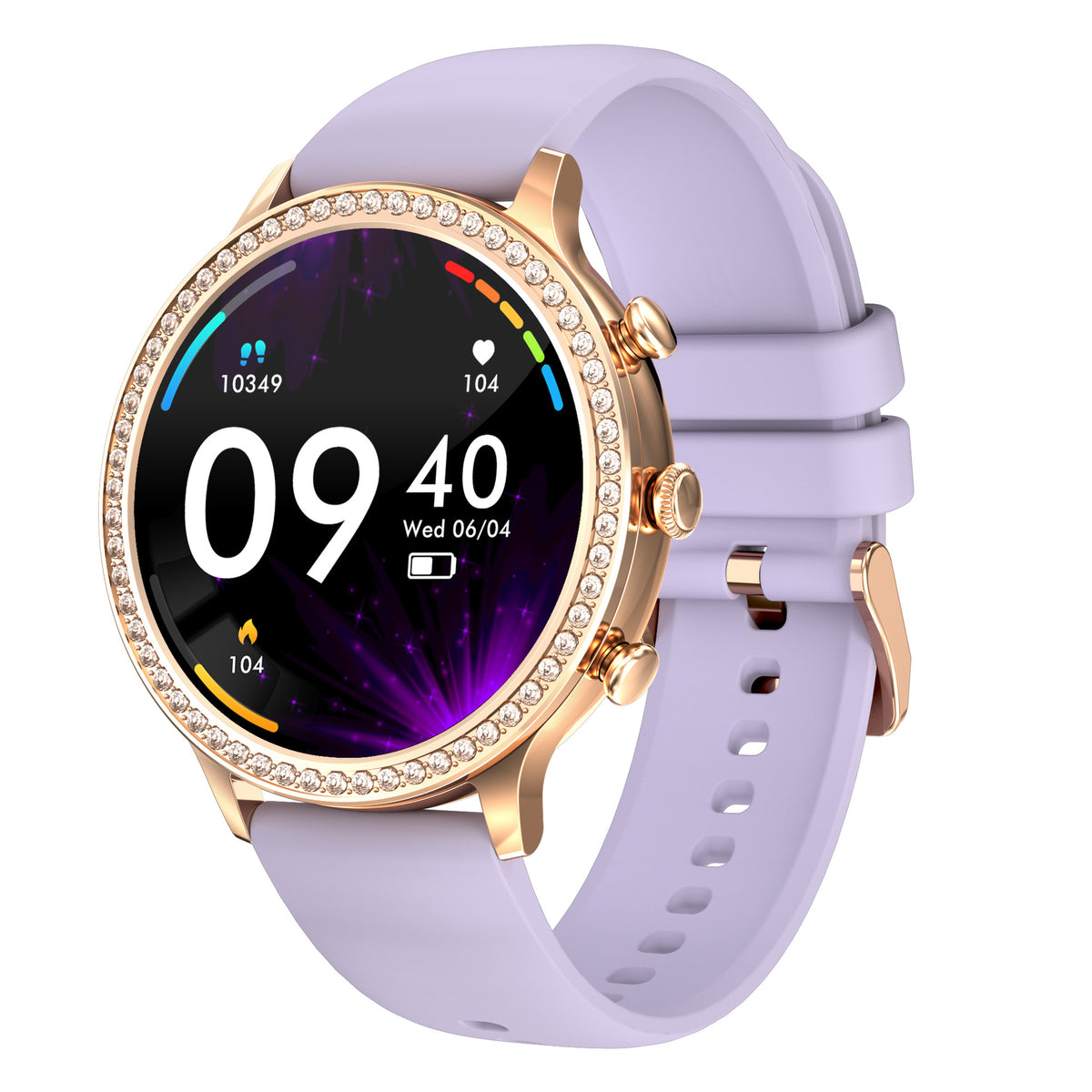 Relógio Inteligente Feminino de Silicone com Chamadas Bluetooth