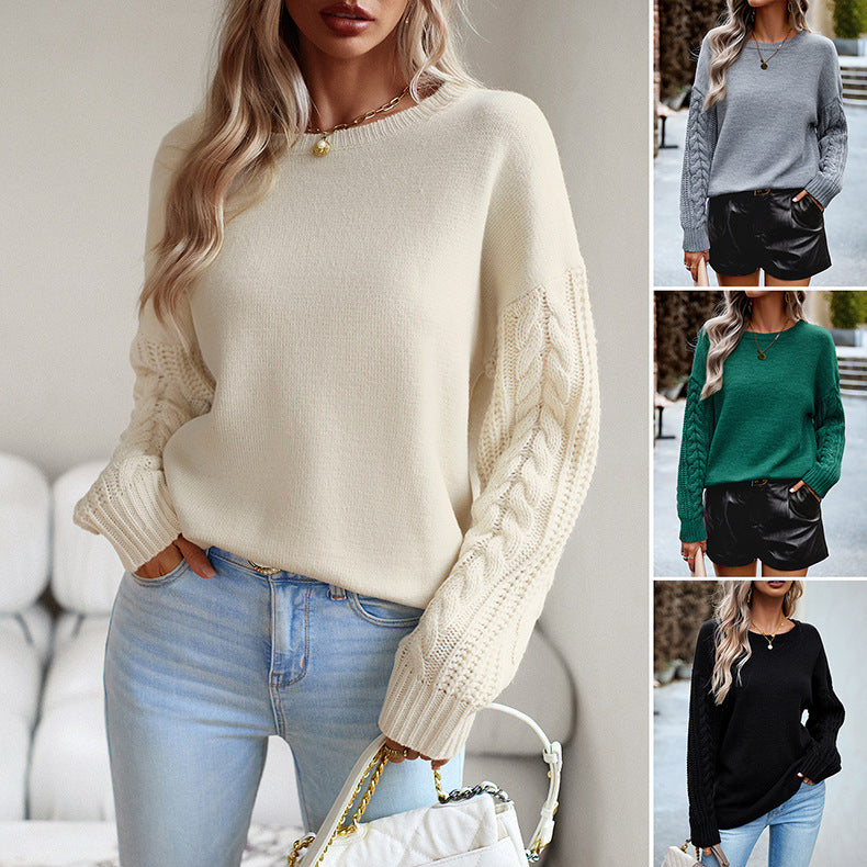 Suéter Simples com Gola Redonda Feminino