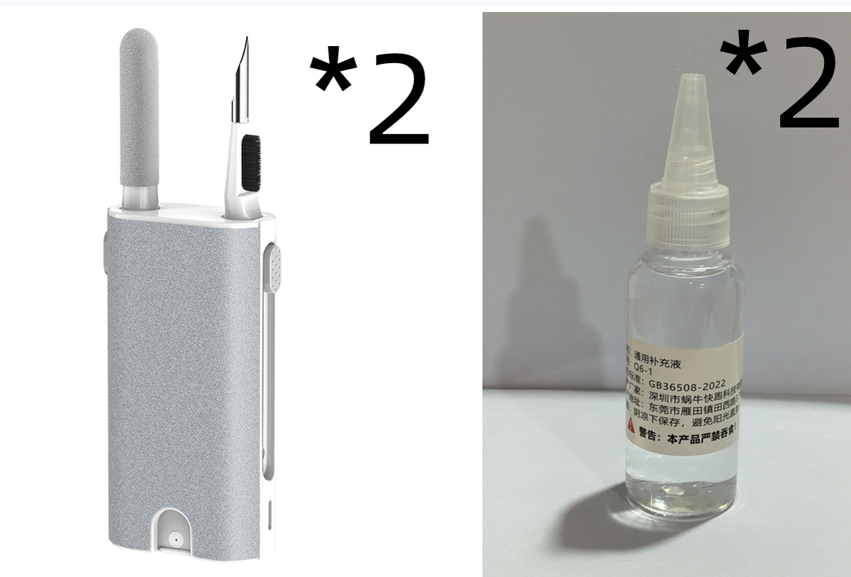 Kit 5 em 1 de Limpeza para Telas, Câmeras, Celulares, Tablets, Notebooks e Fones, com Escova e Caneta, para Escritório