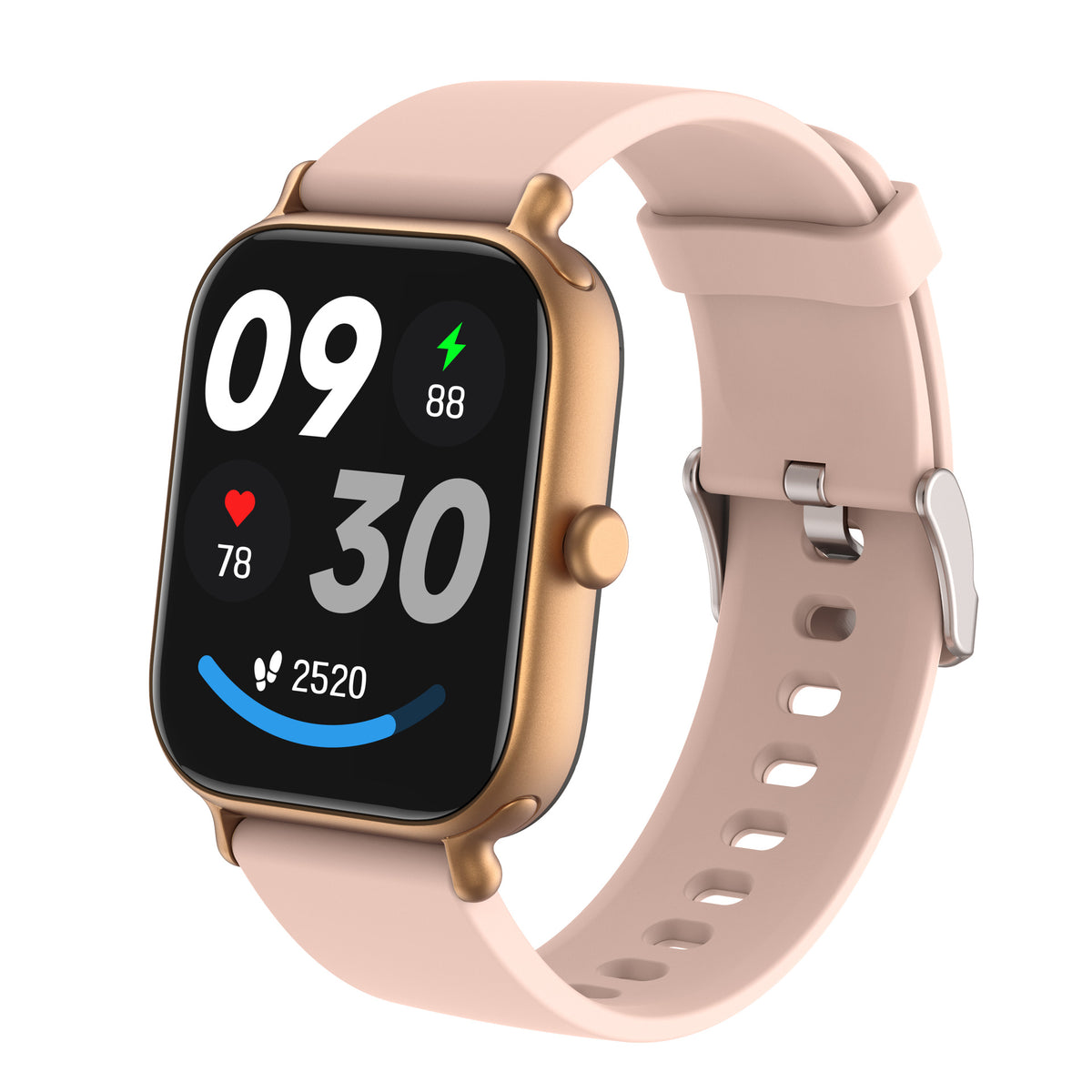 Pulseira Inteligente Esportiva com Chamadas Bluetooth, Monitoramento de Frequência Cardíaca e Oxigênio no Sangue, à Prova d'Água