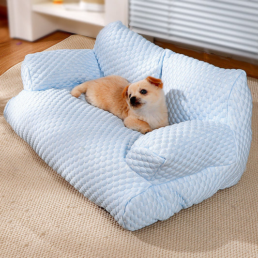 Sofá Impermeável e Respirável de Seda de Gelo para Pets - Removível e Lavável
